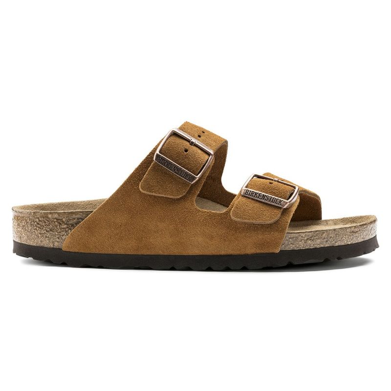 Birkenstock Arizona SFB Mink semsket skinn smal myk