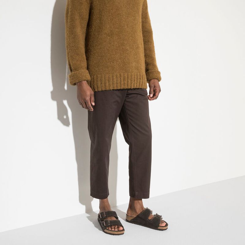 Birkenstock Arizona Shearling Mocca semsket skinn/lammeull smal