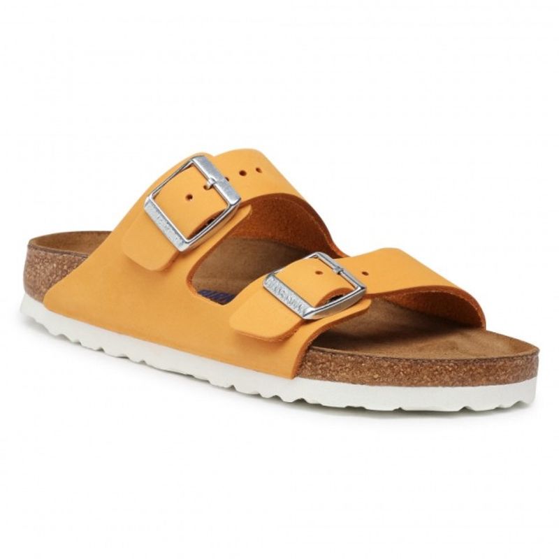 Birkenstock Arizona SFB Apricot nubuck skinn smal myk