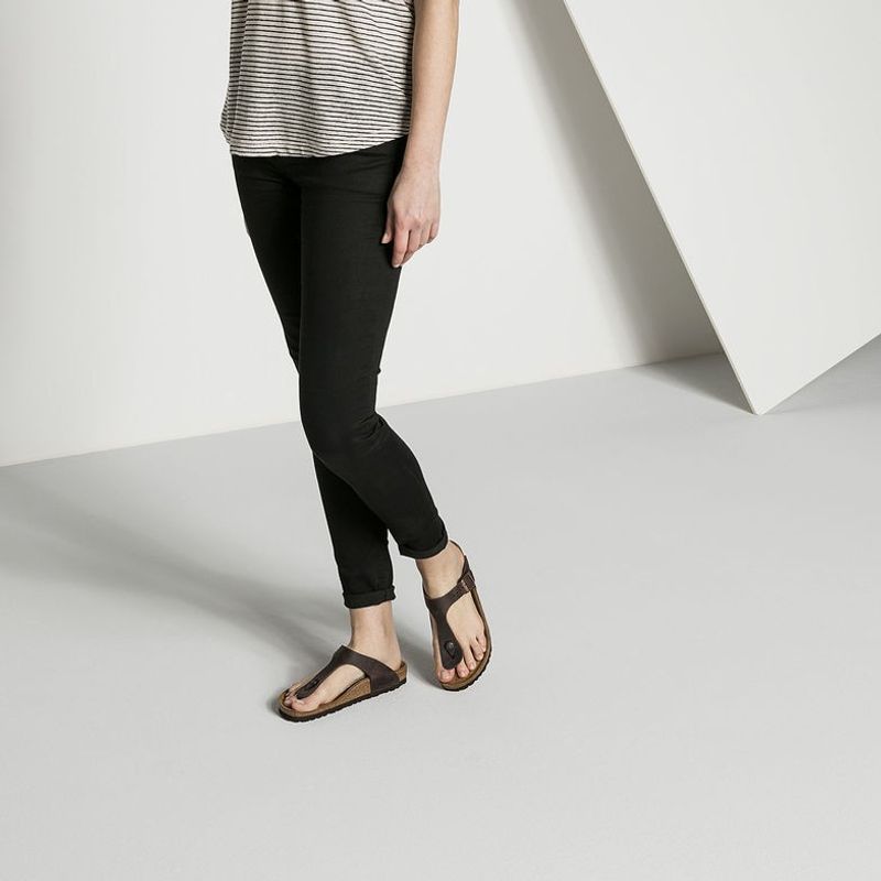 Birkenstock Gizeh Habana skinn normal