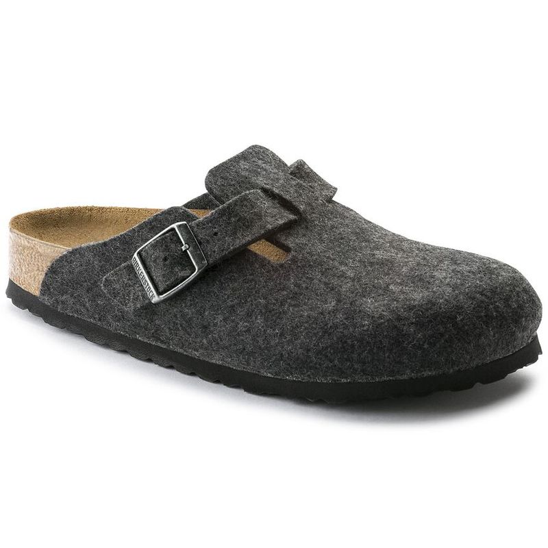Birkenstock Boston Anthrazit ullfilt normal