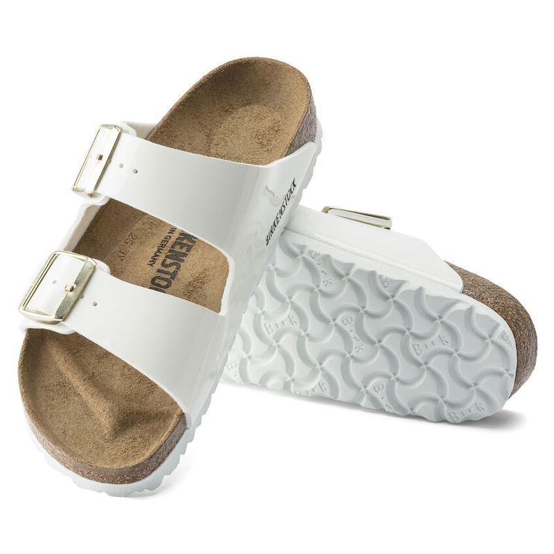 Birkenstock Arizona BF patent hvit smal