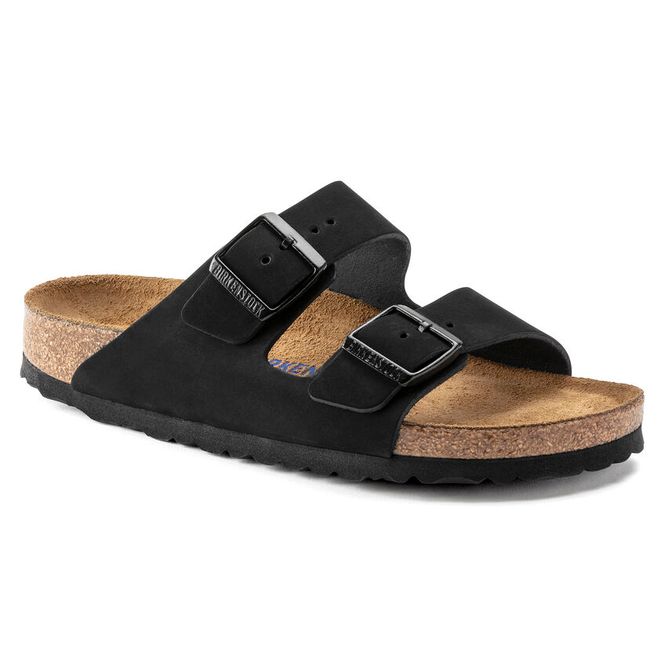 Hovedbilde Birkenstock Arizona SFB svart nubuck skinn myk ...
