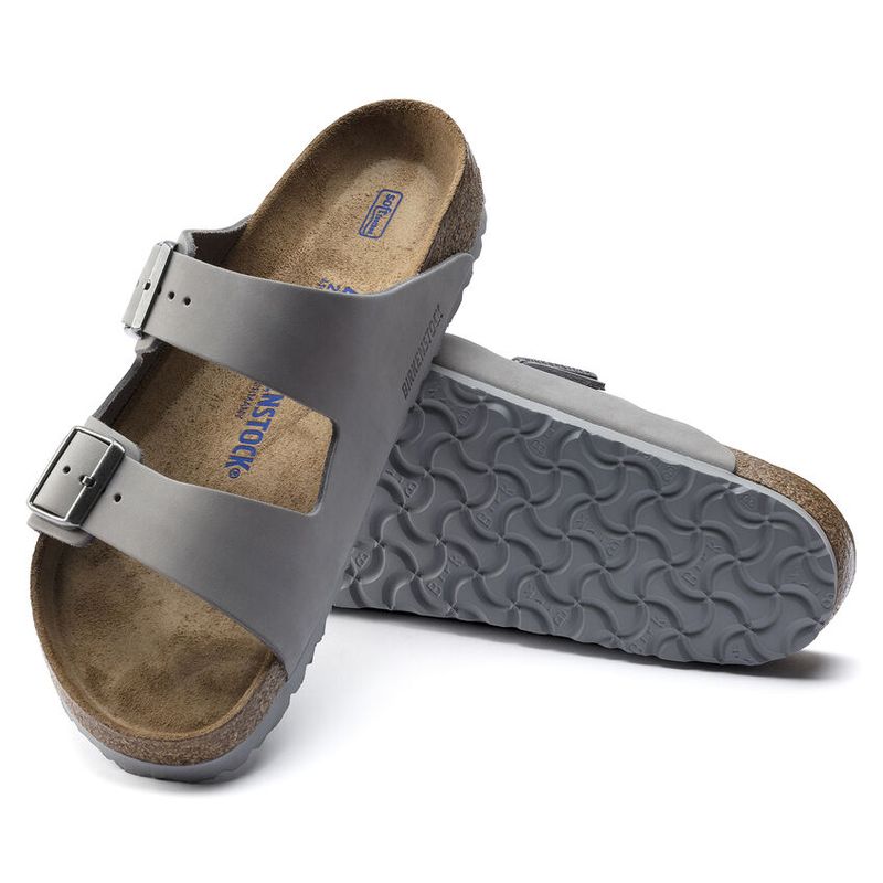 Birkenstock Arizona SFB LENB Dove Gray skinn smal