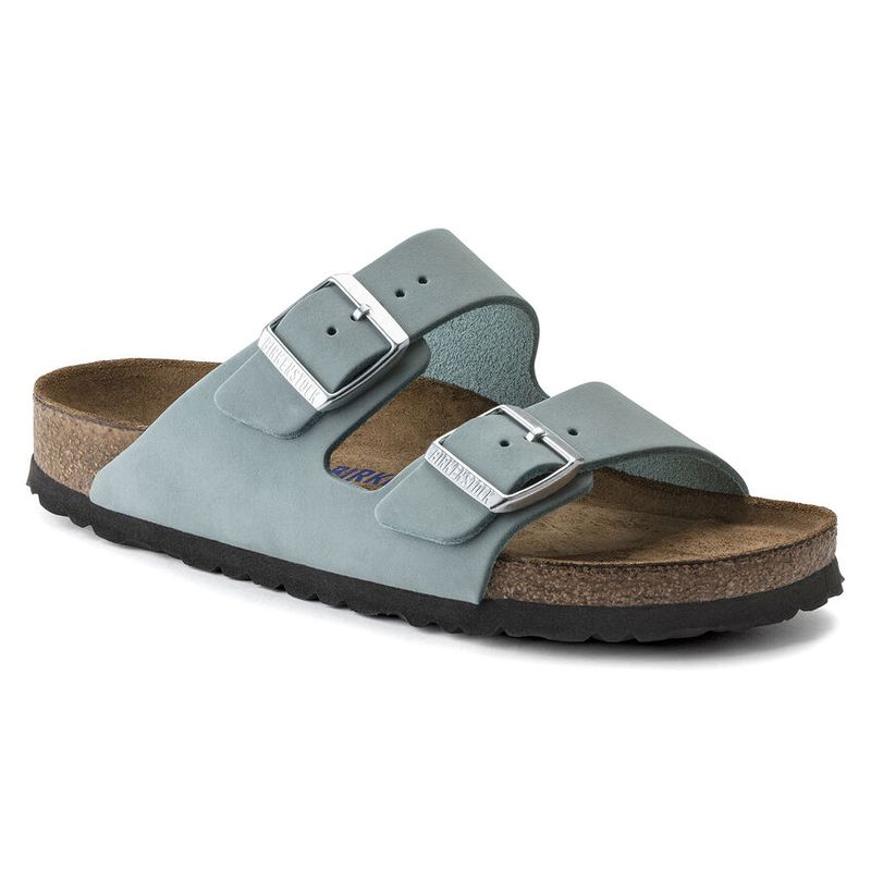 Birkenstock Arizona SFB NU Faded Aqua skinn smal
