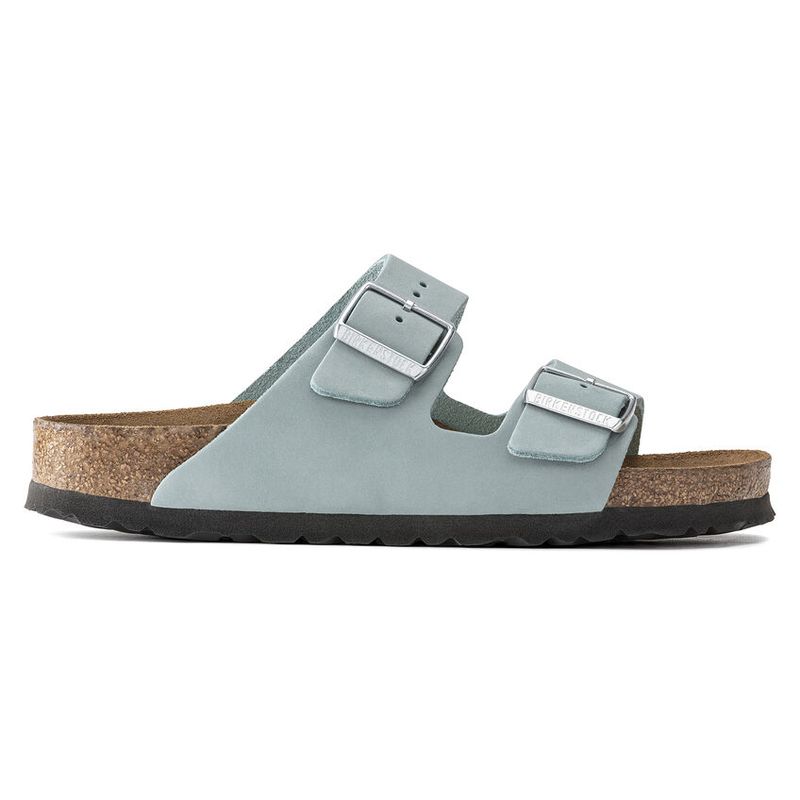 Birkenstock Arizona SFB NU Faded Aqua skinn smal
