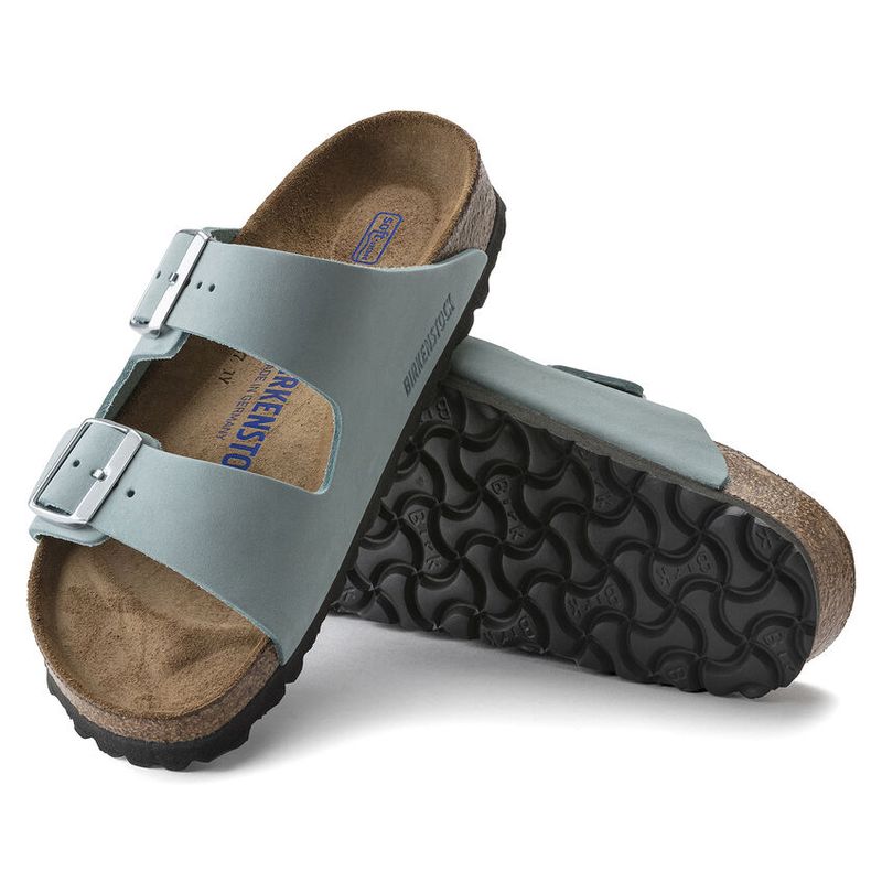Birkenstock Arizona SFB NU Faded Aqua skinn smal