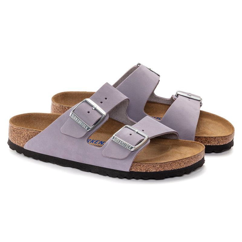 Birkenstock Arizona SFB Purple fog nubuk skinn smal myk
