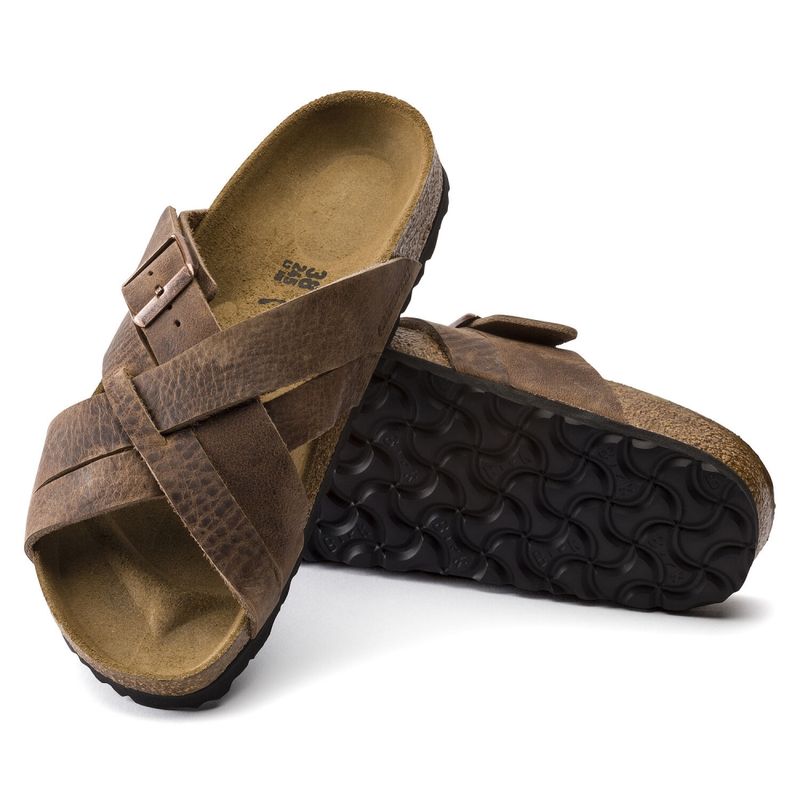 Birkenstock Lugano Camberra old tabacco skinn normal