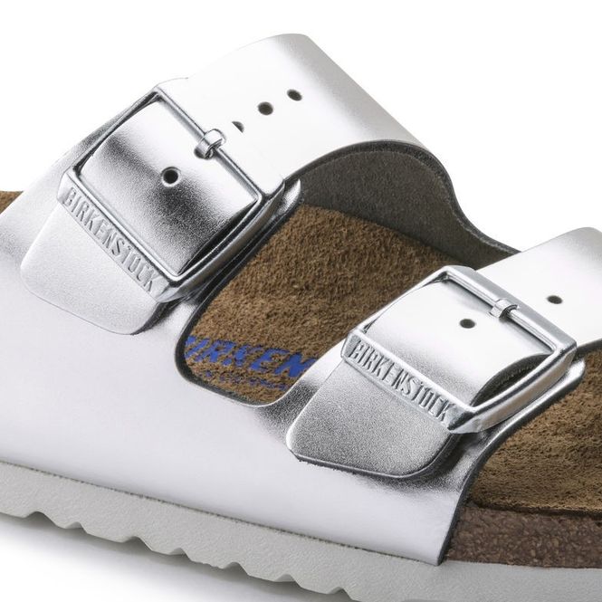 Hovedbilde Birkenstock Arizona SFB Silver Met skinn myk - ...