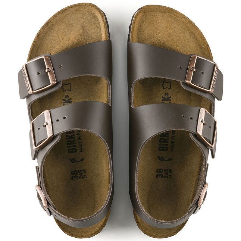 Birkenstock Milano Glatt skinn mørkebrun normal