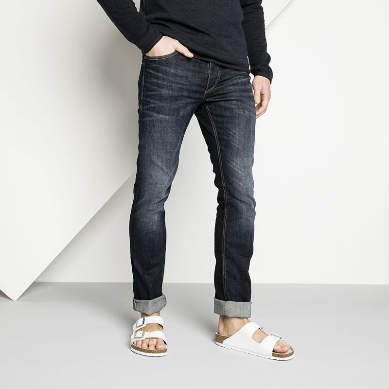 Birkenstock Arizona Hvit skinn smal