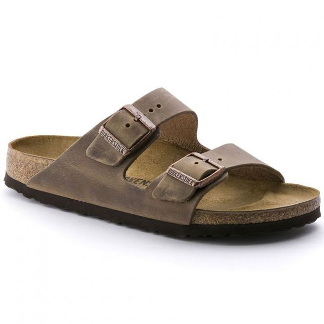 Hovedbilde Birkenstock Arizona Tabacco oljet skinn smal