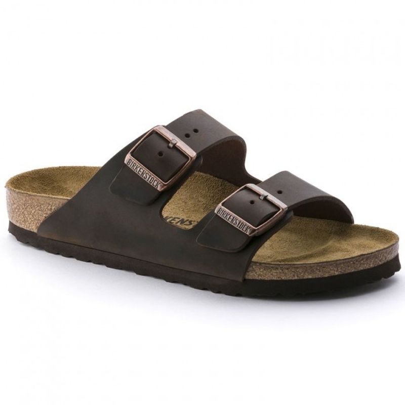 Birkenstock Arizona Habana oljet skinn smal