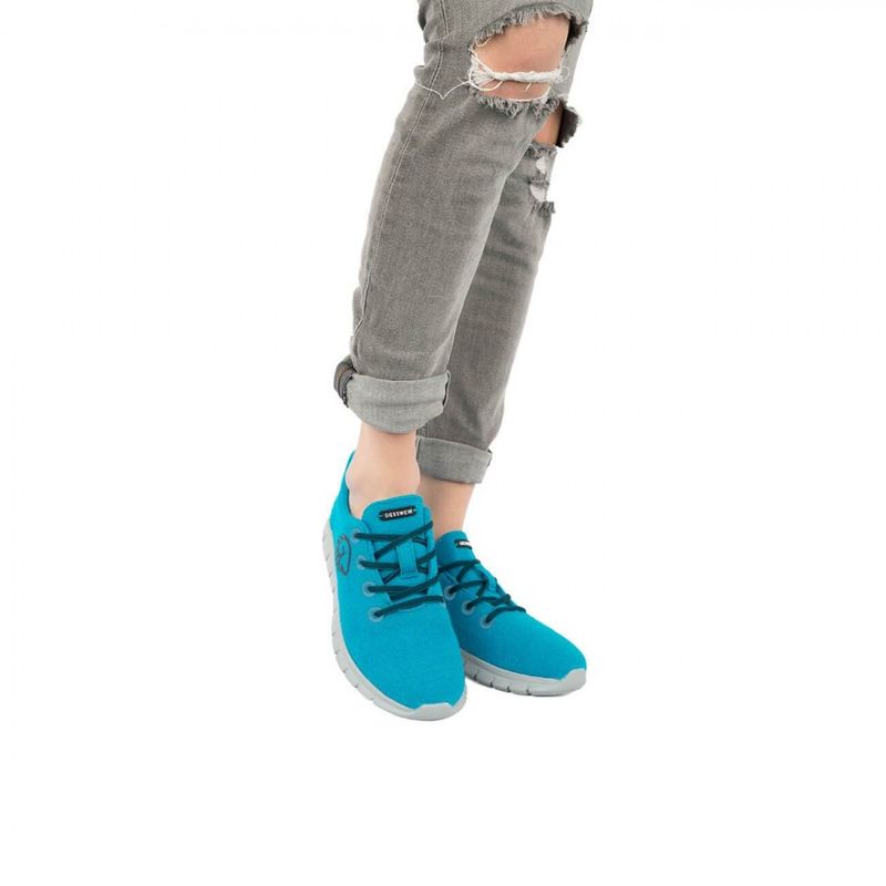 Merino Runner Dame turkis - merino ull