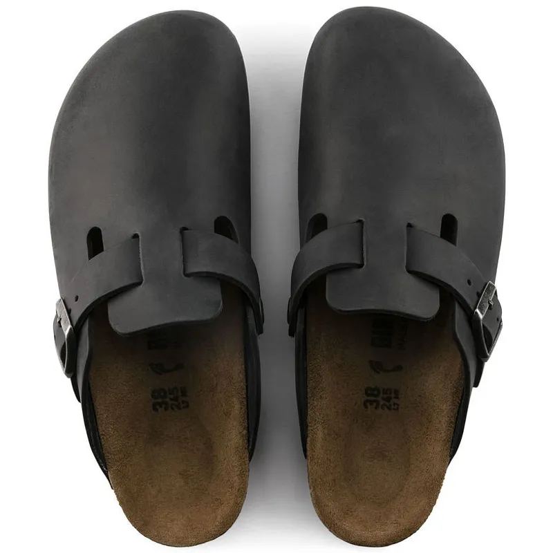 Birkenstock Boston Svart oljet skinn normal