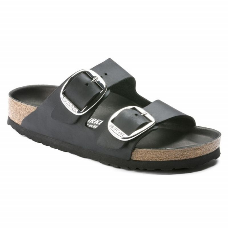 Birkenstock Arizona Big buckle svart skinn smal