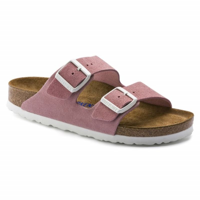 Birkenstock Arizona SFB rose semsket skinn smal myk