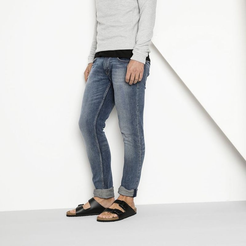Birkenstock Arizona Svart skinn - normal