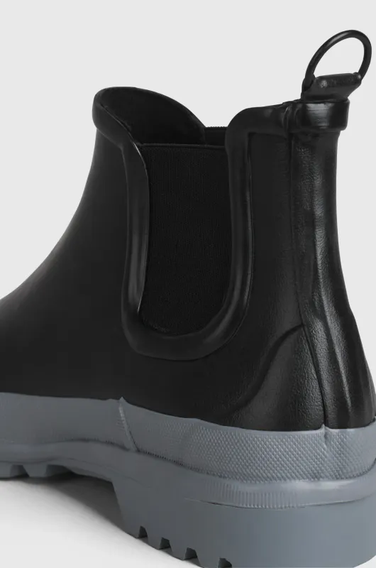 Stutterheim Chelsea Rainwalker lav svart/grå gummistøvel unisex