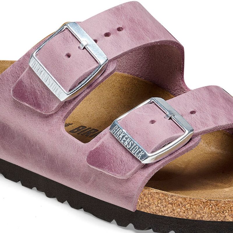 Birkenstock Arizona Lavendel oljet skinn smal
