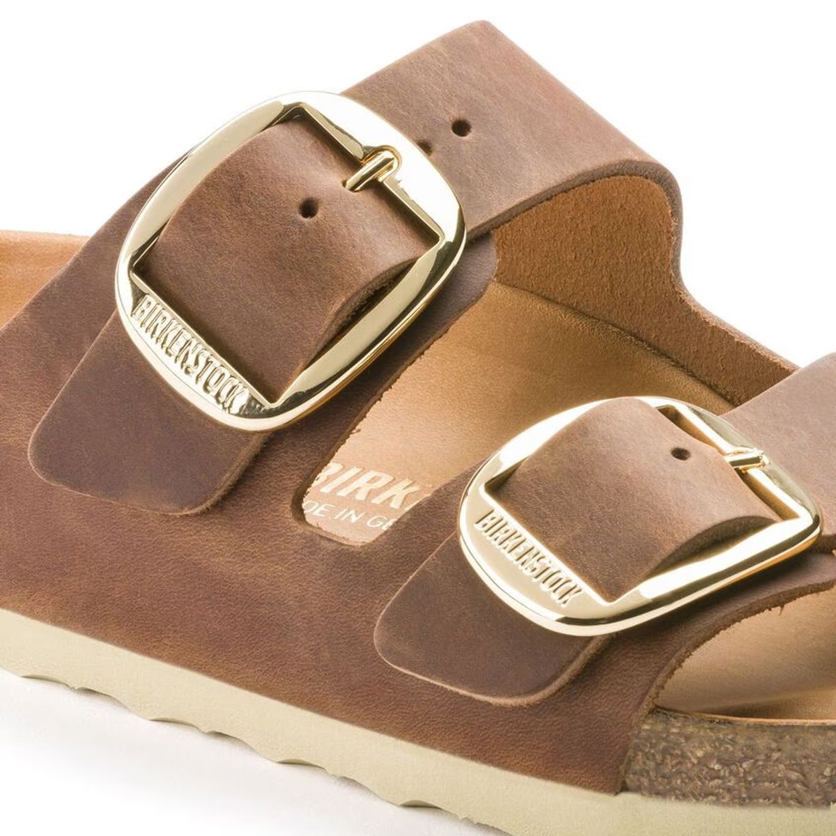 Birkenstock Arizona Big buckle cognac skinn smal