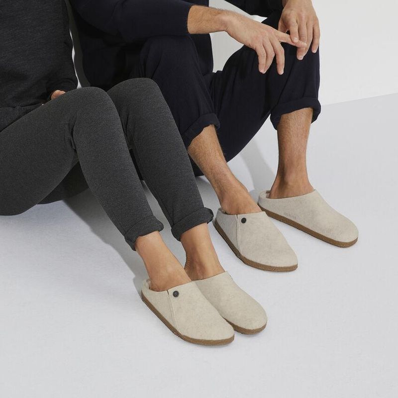 Birkenstock Zermatt Shearling FE Ecru ull smal