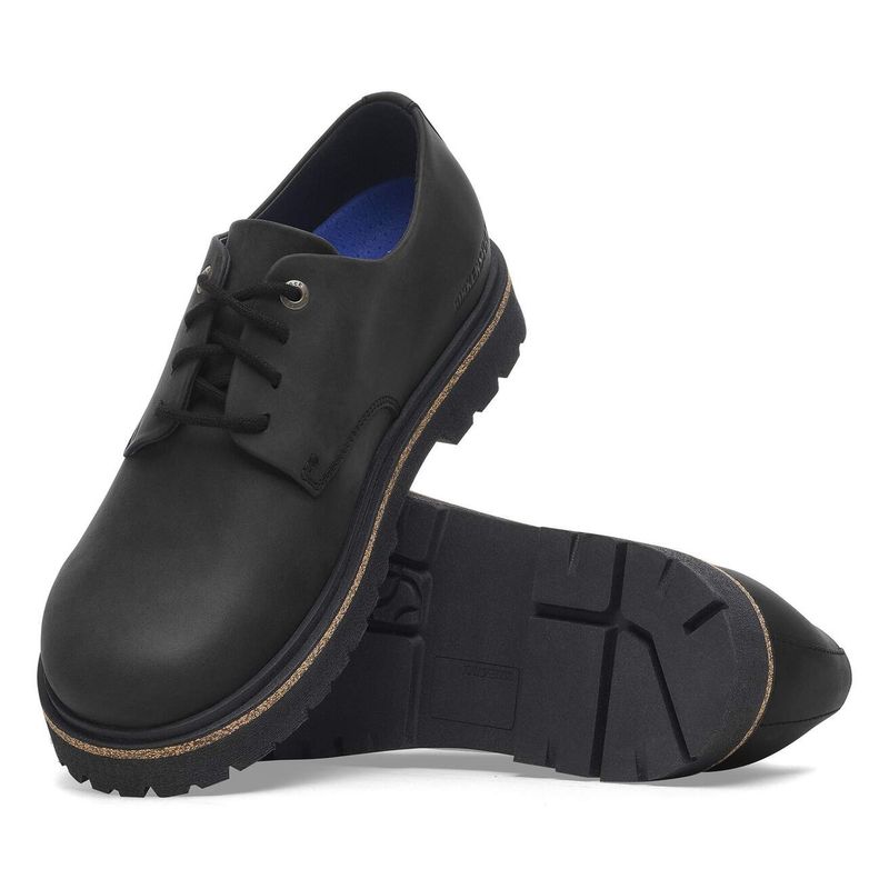 Birkenstock Highwood Lace Low skinn svart normal