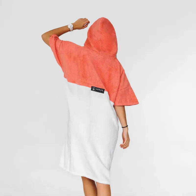 Poncho Håndkle Tavira rød/hvit M