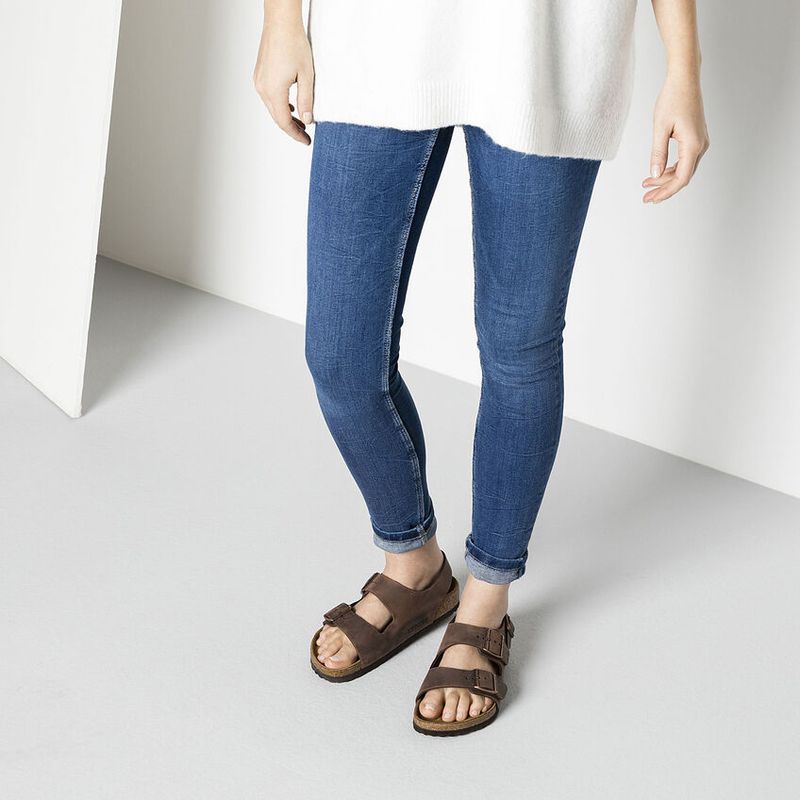 Birkenstock Milano Habana oljet skinn normal