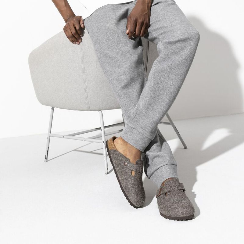Birkenstock Boston Cacao ullfilt normal