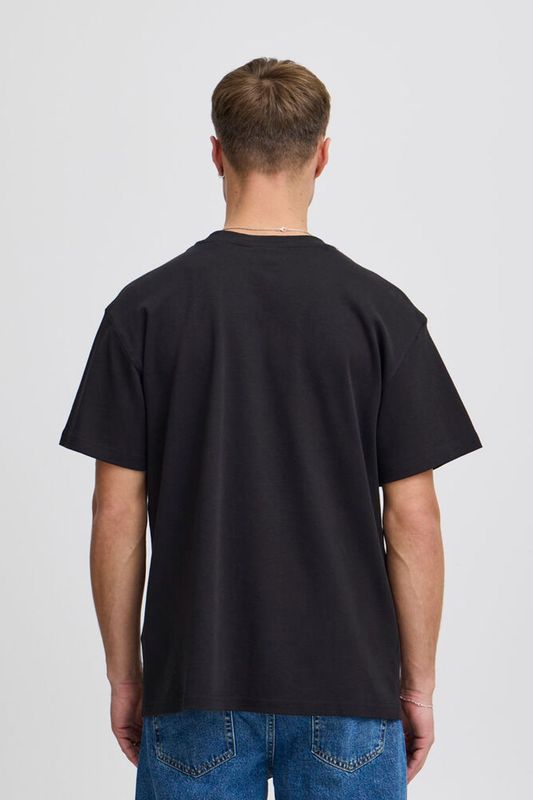 Solid T-shirt Danten bomull svart