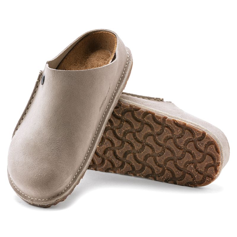 Birkenstock Zermatt Premium semsket skinn stone grå normal