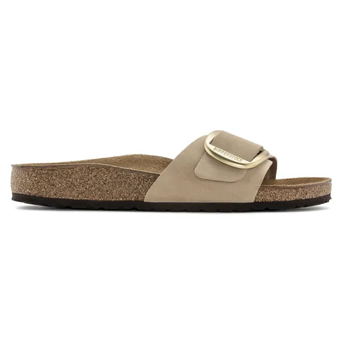 Birkenstock Madrid Big Buckle Sandcastle naturskinn smal
