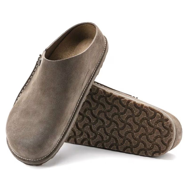Birkenstock Zermatt Premium semsket skinn grå taupe normal