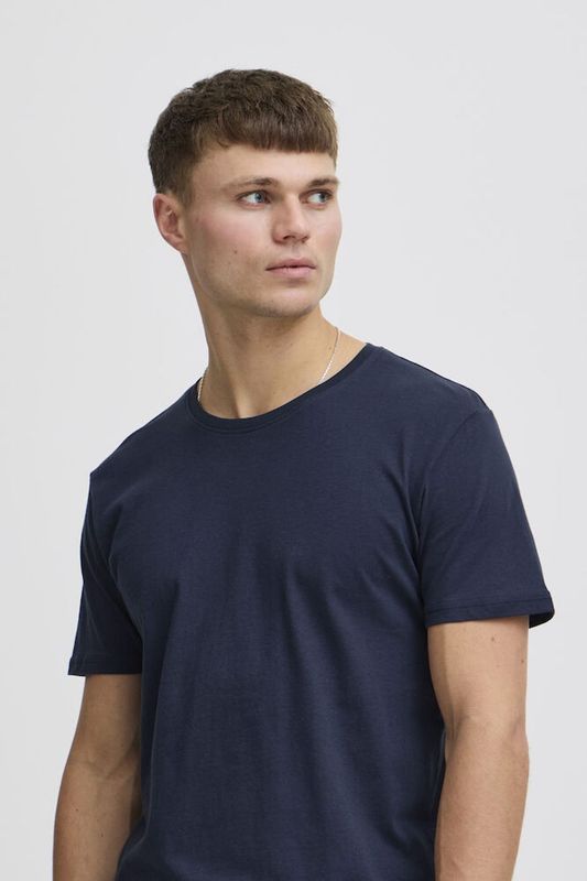 Solid T-shirt Rock bomull insignia blå