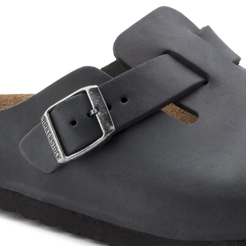 Birkenstock Boston Svart oljet skinn smal
