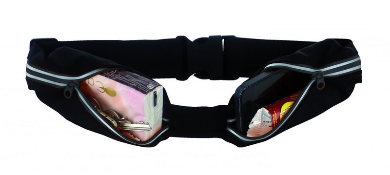 Treningsbelte stretch m 2 lommer