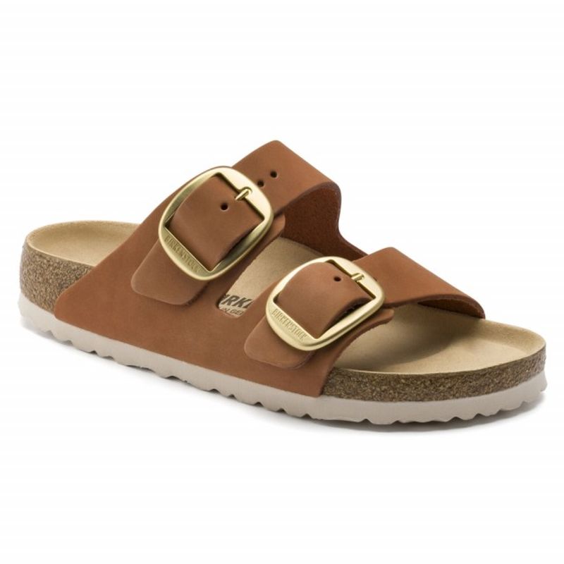 Birkenstock Arizona Big buckle brandy skinn smal