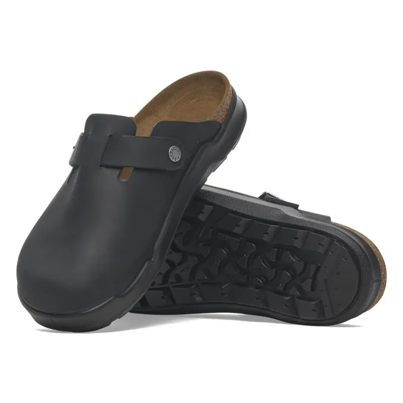 Birkenstock Boston Crosstown oljet skinn svart normal