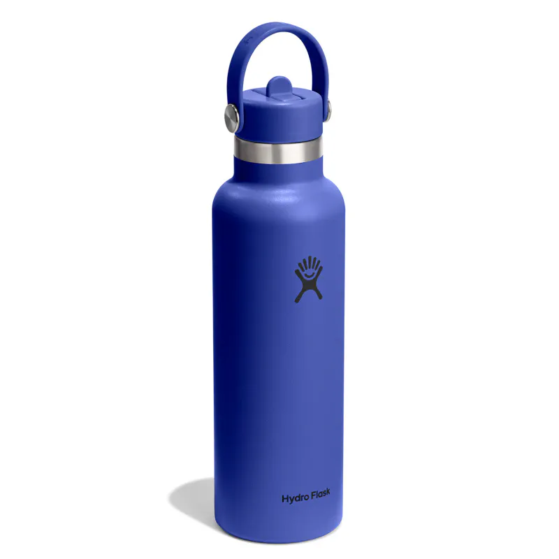 Hydro Flask 21 OZ (621ml) Std Mouth Flex Straw Cap Capri blue