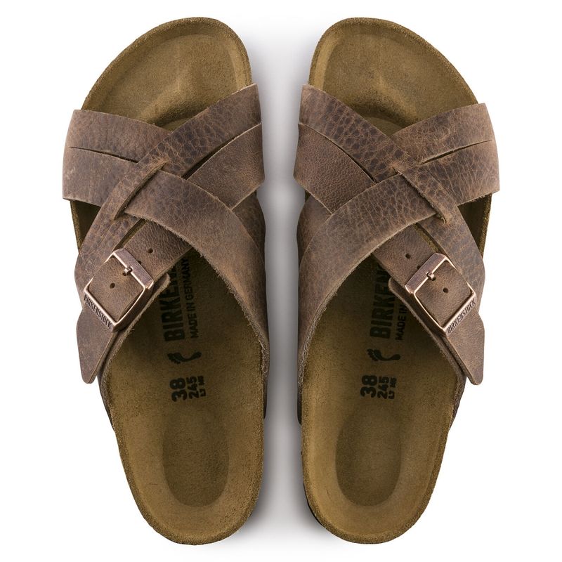 Birkenstock Lugano Camberra old tabacco skinn normal