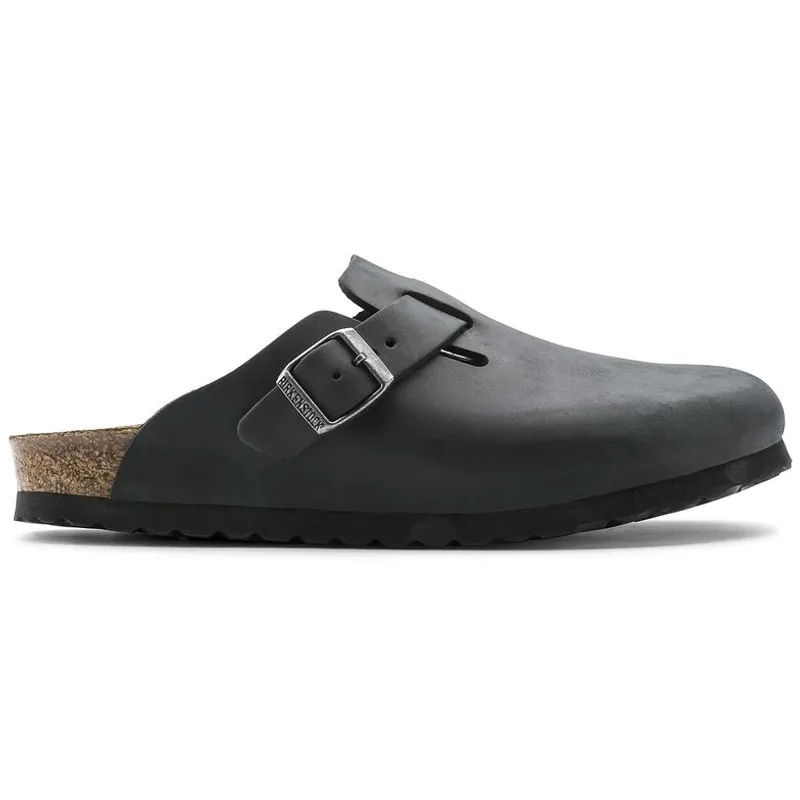Birkenstock Boston Svart oljet skinn normal