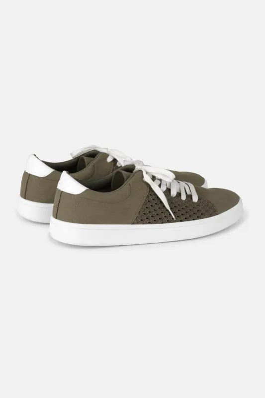 Ilse Jacobsen Tulip city sneaker oliven/hvit Herre