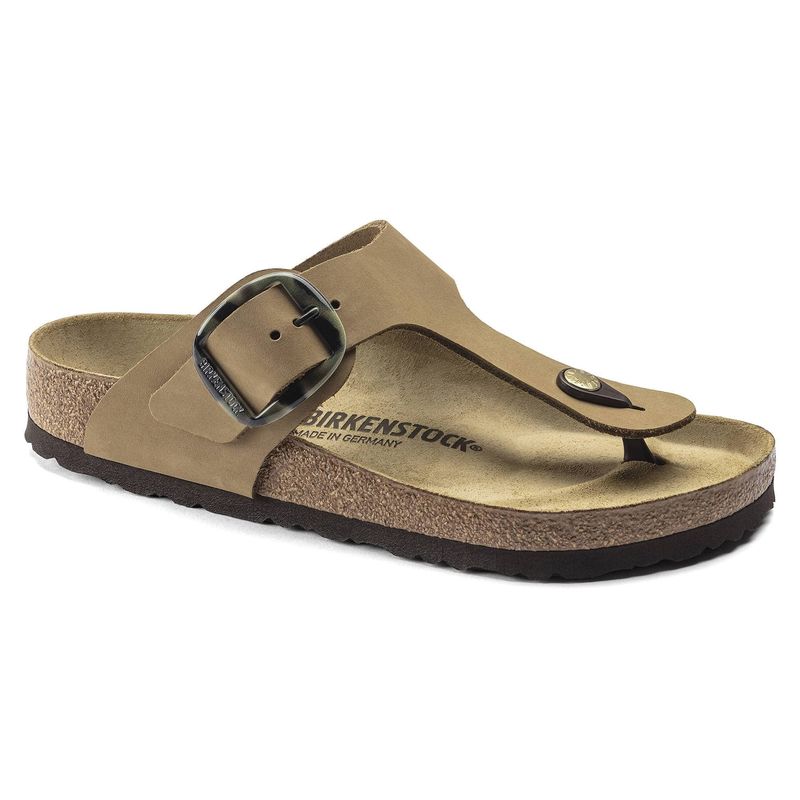 Birkenstock Gizeh Big Buckle Mud green skinn normal