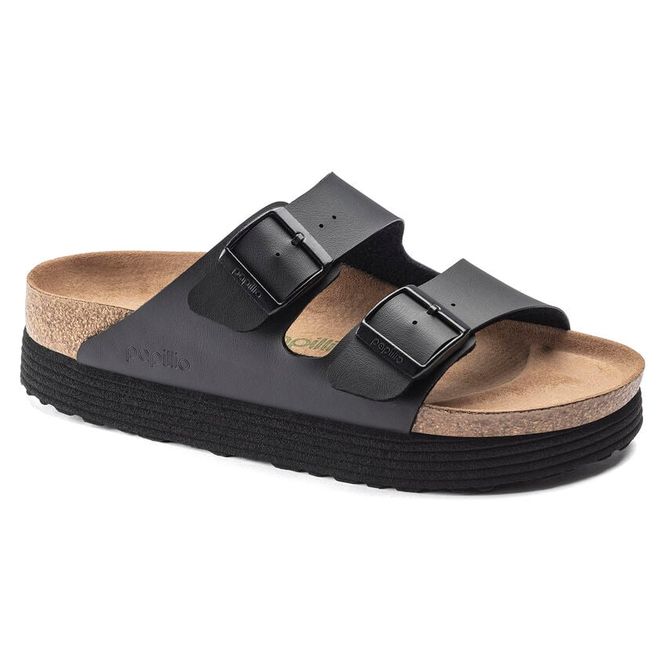 Hovedbilde Birkenstock Arizona BF svart vegan platå smal