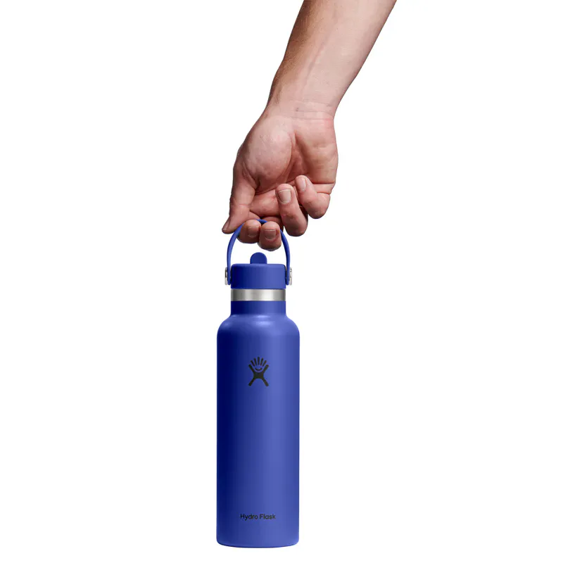 Hydro Flask 21 OZ (621ml) Std Mouth Flex Straw Cap Capri blue