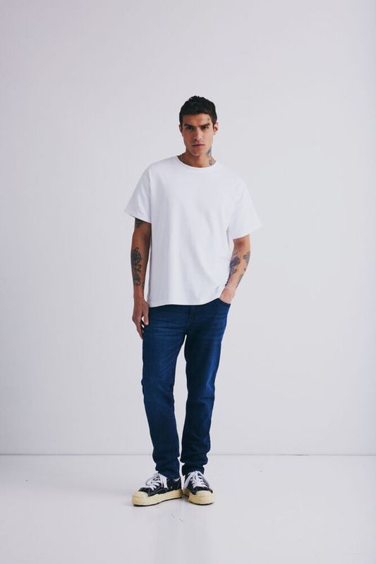 Solid T-shirt Danten bomull hvit