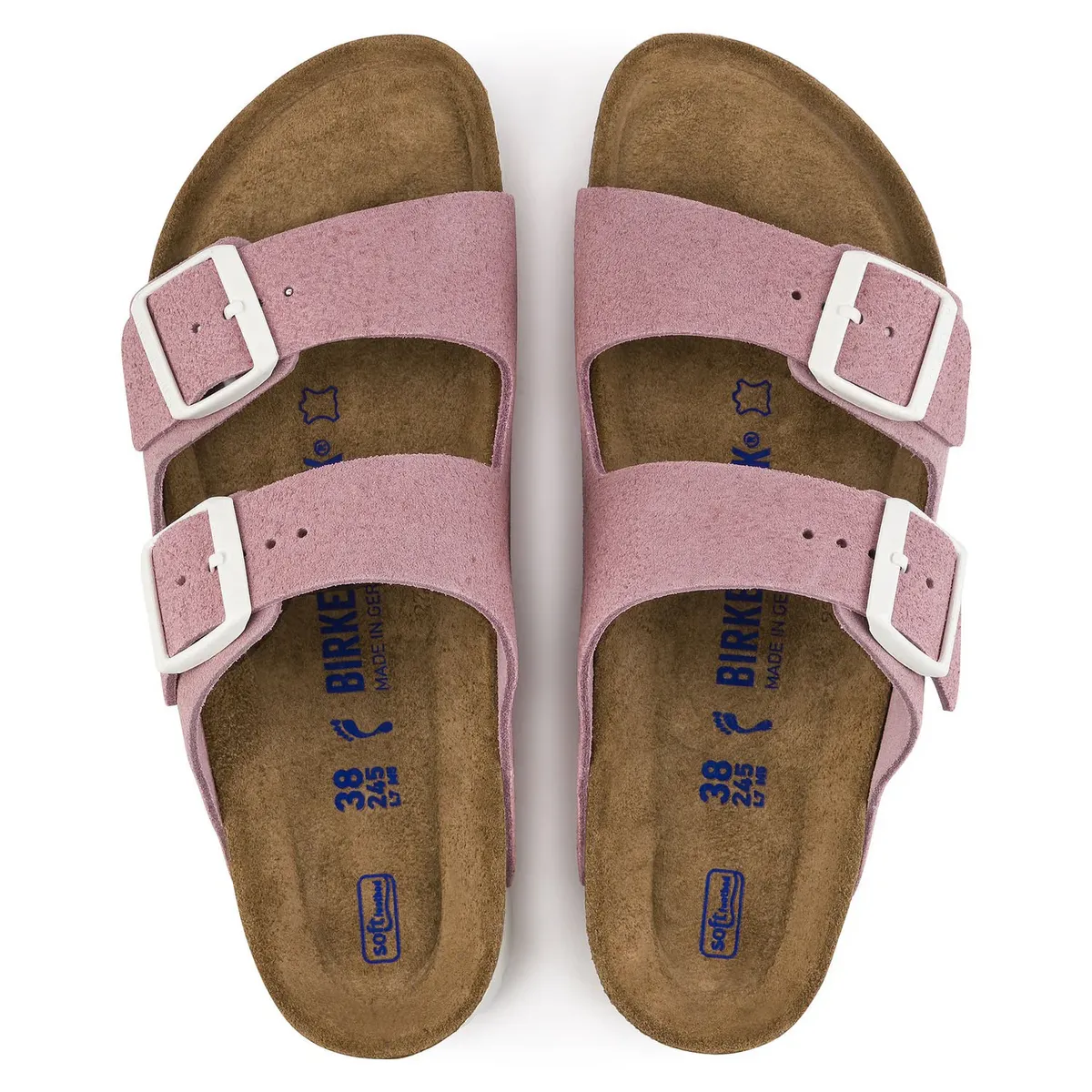 Birkenstock Arizona SFB rose semsket skinn smal myk
