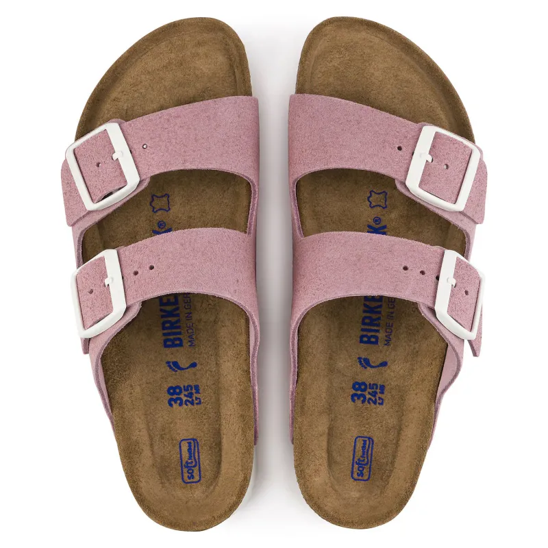 Birkenstock Arizona SFB rose semsket skinn smal myk